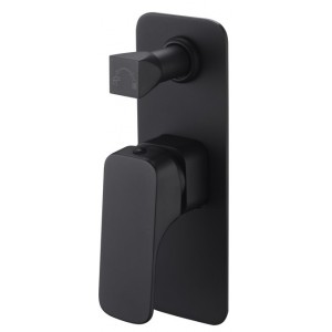 Eden Matte Black Wall Mixer With Diverter